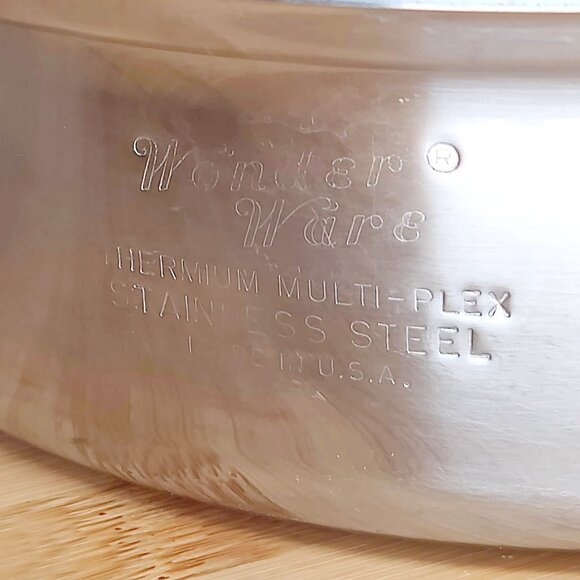WONDER WARE Thermium Multi-Plex Cookware Stainless Steel 9” Skillet Pan With Lid - Picture 6 of 14